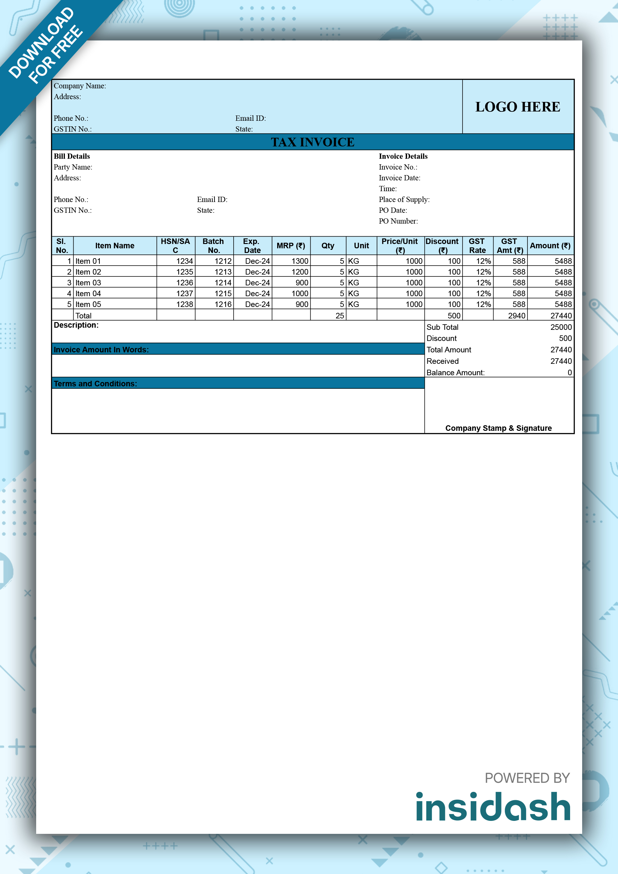 GST Format 03
